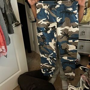 camo cargo pants